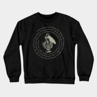 Edgar Allan Poe Raven Poem - Bust Of Pallas Athena 2 Crewneck Sweatshirt